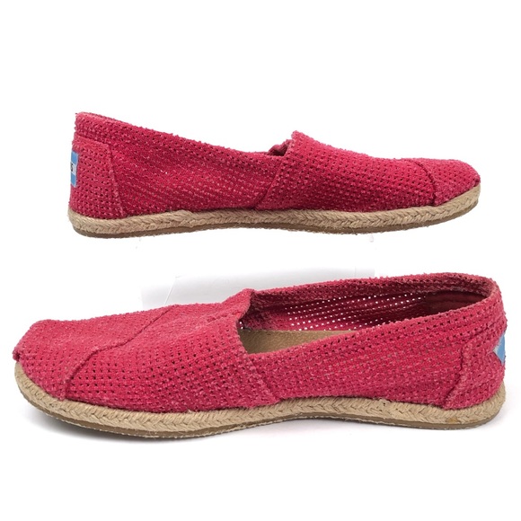 TOMS Perforated Espadrilles Canvas Slip On Shoes 6 - Picture 7 of 7